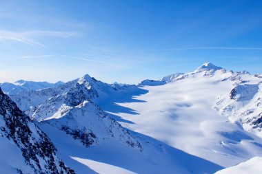 Kış, Alpler, Avusturya için Dağ doruklarına