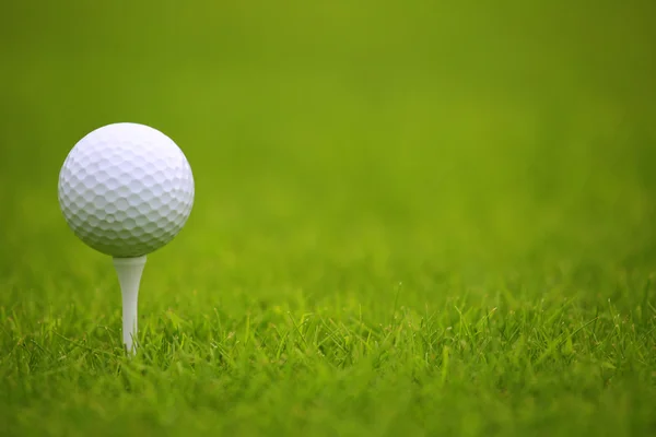 Pelota de golf en T —  Fotos de Stock