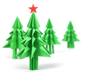 origami Noel ağacı