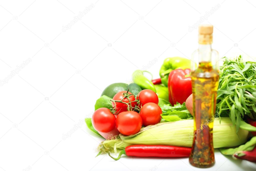 Vegetables and oil