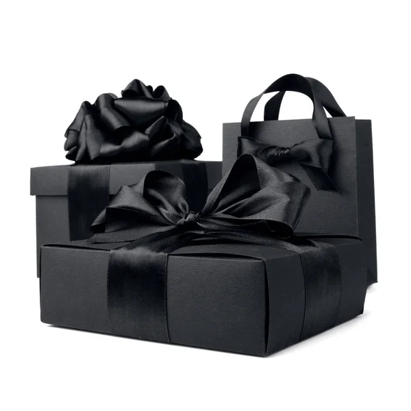 Concept Sales Shopping Black Friday Paper Shopping Gift Bag Box — Stock Photo, Image