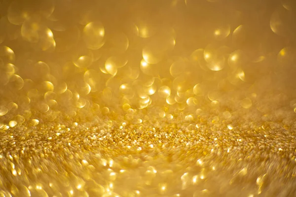 Latar Belakang Liburan Emas Abstrak Dengan Lampu Bokeh Yang Tidak — Stok Foto