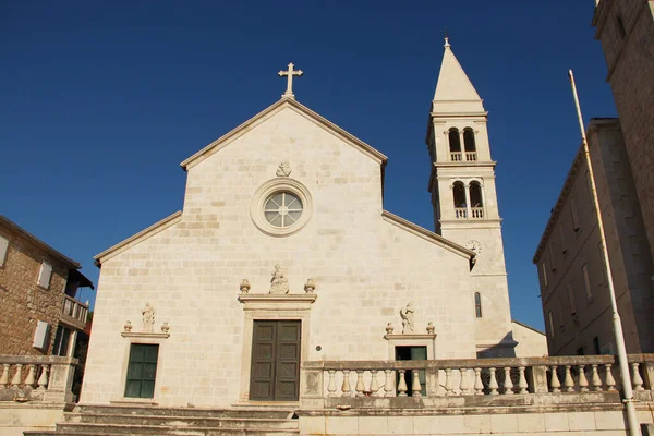 stock image Church of Saint Peter in Supetar, Croatia, front view