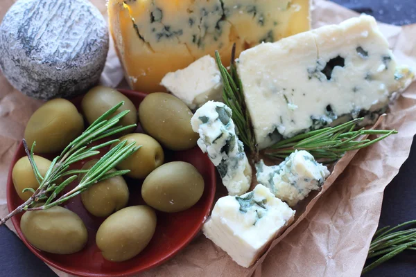 Roquefort cheese composition — Stock Photo, Image