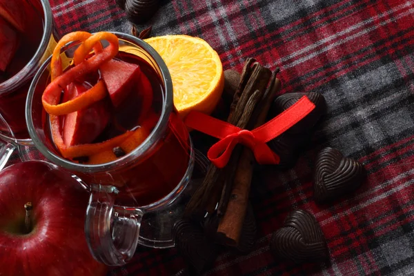 Roter Glühwein — Stockfoto