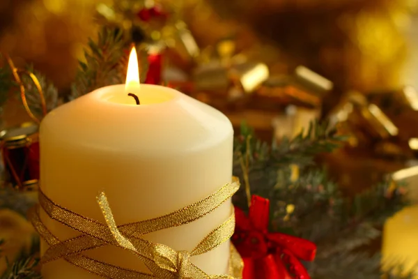 Christmas candle — Stock Photo, Image