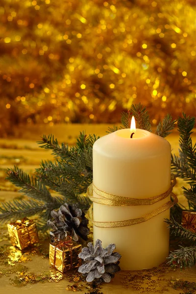 Christmas candle — Stock Photo, Image