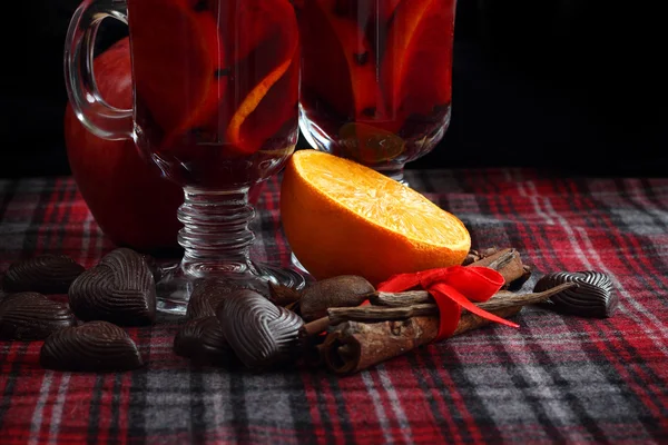 Roter Glühwein — Stockfoto