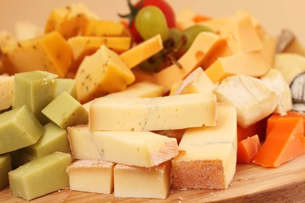 Cut cheese background — Stock Photo, Image