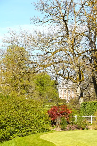 Oud herenhuis op groene heuvel — Stockfoto