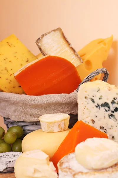 Various types of cheese — Stock Photo, Image