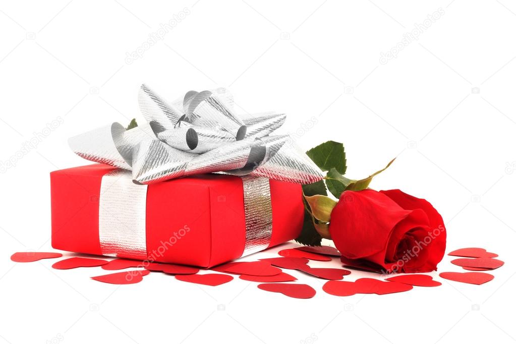 Rose and gift