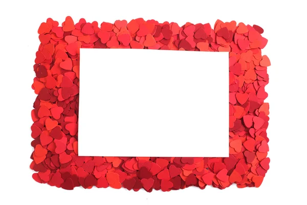 Paper hearts frame — Stock Photo, Image