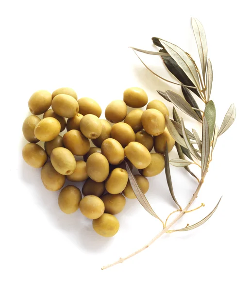 Olives en forme de cœur — Photo