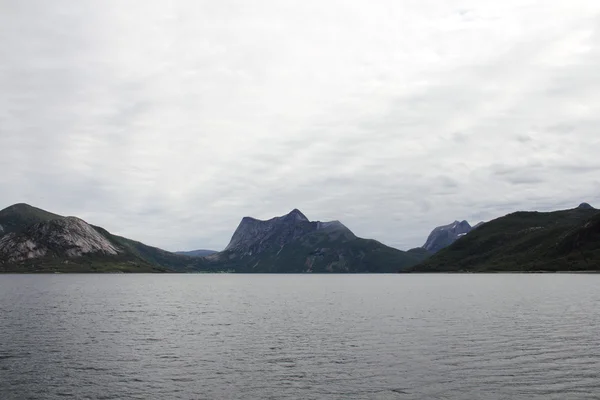 Arctic mountains and fjord Royalty Free Stock Images