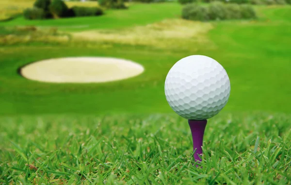 М'яч для гольфу на трасі — стокове фото