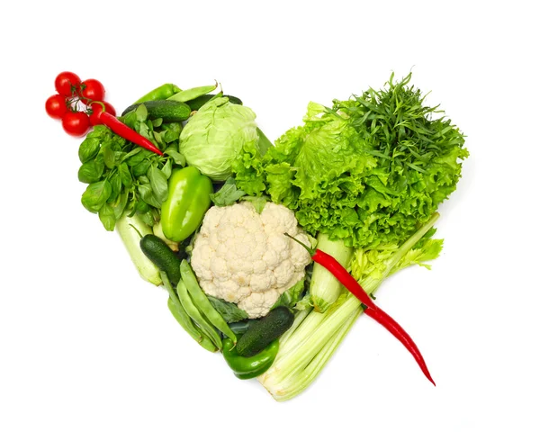 Heart of vegetables — Stock Photo, Image