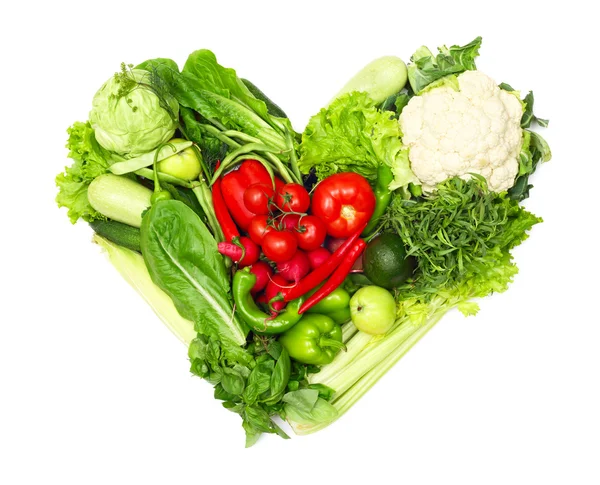 Corazón de verduras — Foto de Stock