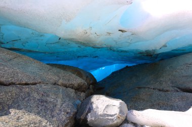 Nigardsbreen buzul yakın çekim