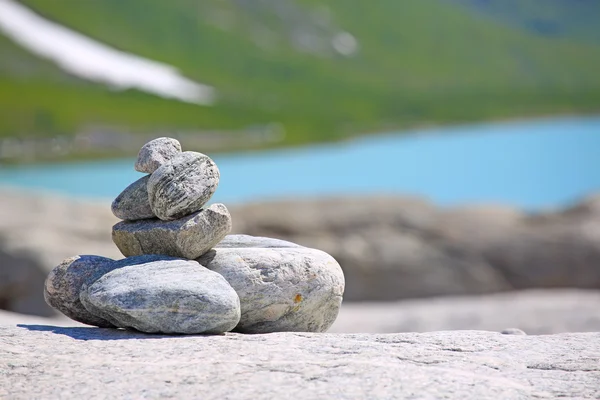 Empilement de roches en Norvège — Photo