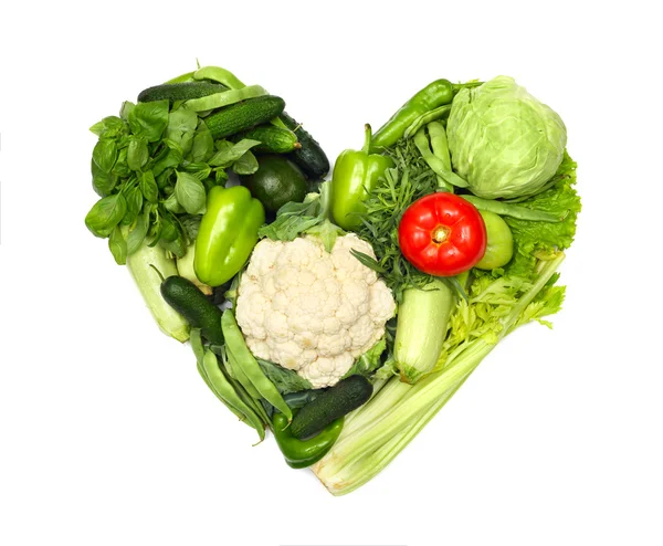 Heart of vegetables — Stock Photo, Image