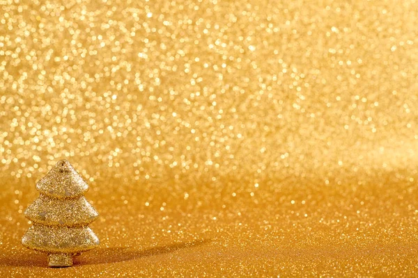 Árbol de abeto de Navidad dorado — Foto de Stock