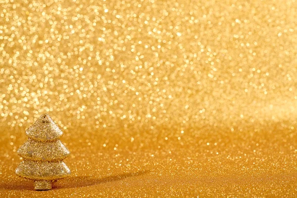 Abeto dourado de natal — Fotografia de Stock