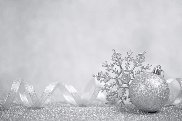 Decoración de Navidad de plata — Foto de Stock