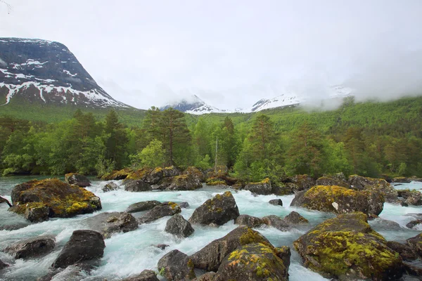 Fiume glaciale, Norvegia — Foto Stock