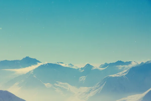 Peaks of the mountain range in winter, Alps, Austria — Stock Photo, Image