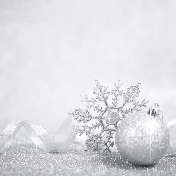 Zilveren christmas decor — Stockfoto