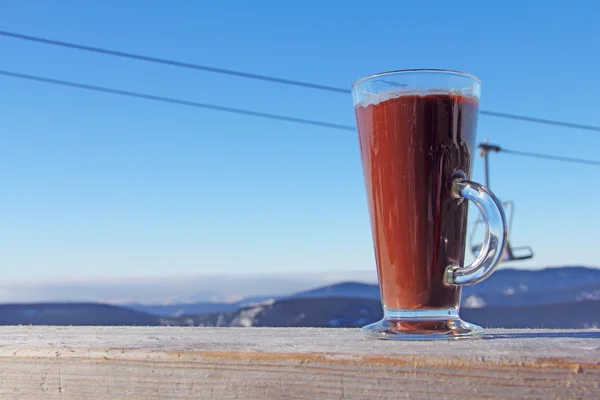 Glas heiße Schokolade — Stockfoto