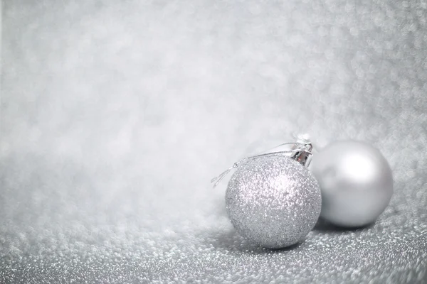 Bolas de plata de Navidad —  Fotos de Stock