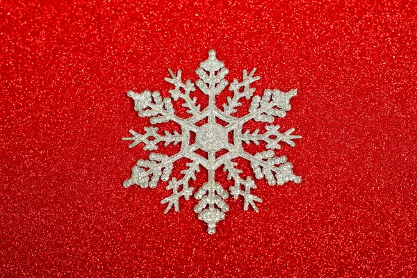 Срібло Сніжинка декоративні — стокове фото