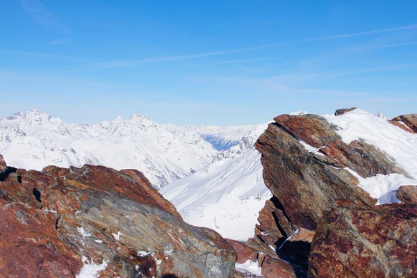 Kış, Alpler, Avusturya için Dağ doruklarına — Stok fotoğraf