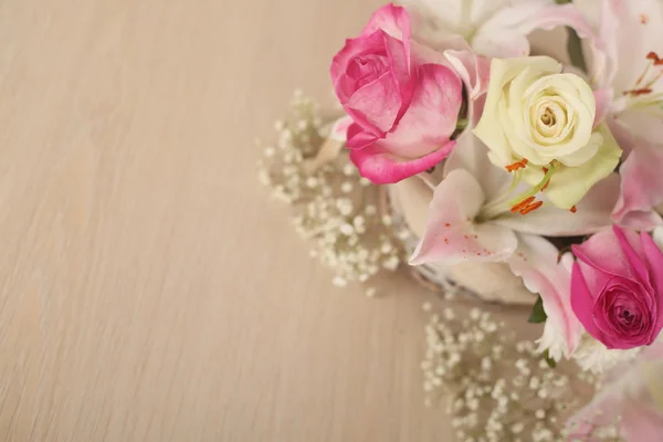 Flowers in basket — Stock Photo, Image