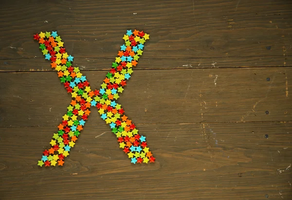 Letter X made with candy — Stock Photo, Image