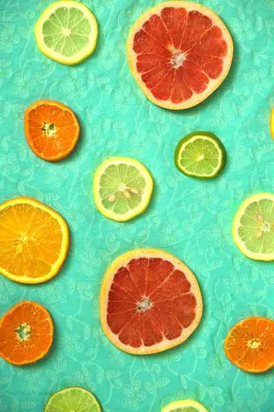 Fresh orange, lemon and agrumes — Stock Photo, Image