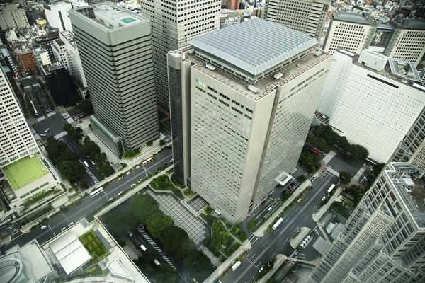 Flygfoto över skycraper i Tokyo, Japan — Stockfoto