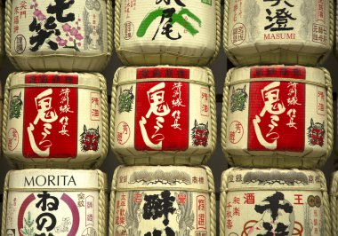 sake barell in Asia clipart