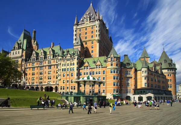 Chateau Frontenac i Quebec city. Frontenac Castle. — Stockfoto