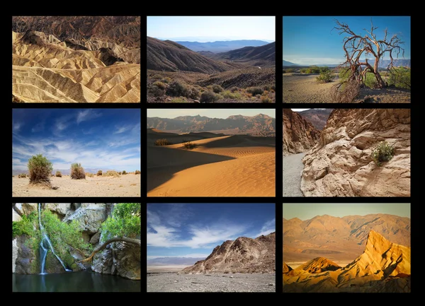 Death valley koláž — Stock fotografie