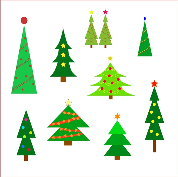 Árboles de Navidad — Vector de stock