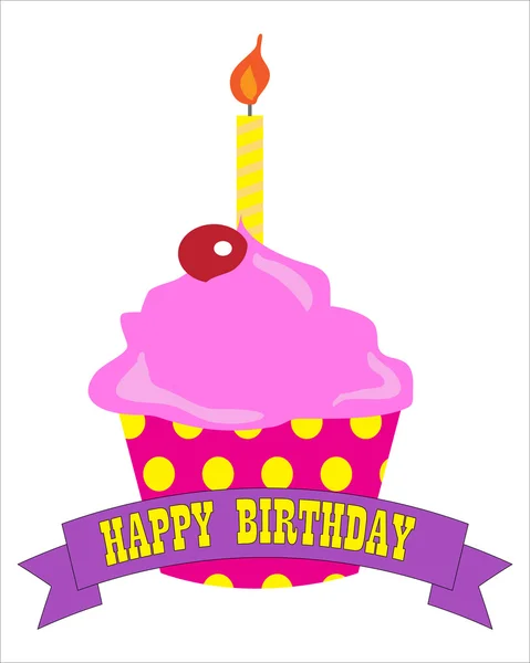 Happy birthday cupcakes — Stock Vector