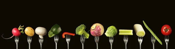 蔬菜上叉 — 图库照片