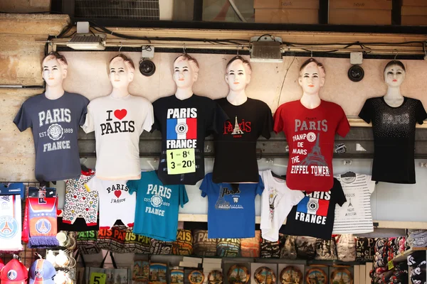 T-shirt for sale in a tourist store — Stock Photo, Image