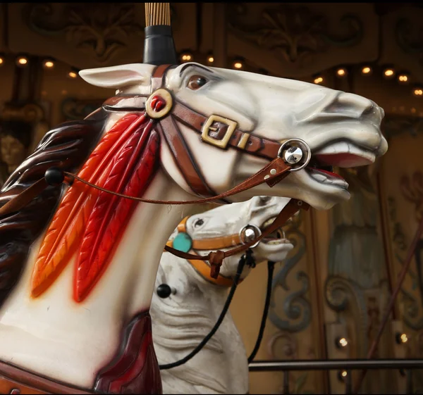 Cheval blanc dans le Carrousel — Photo