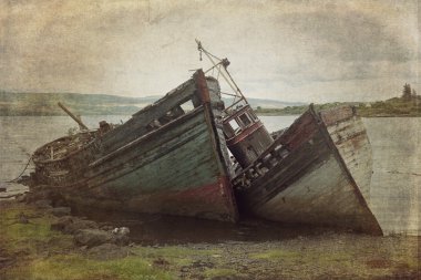 Eski boads Isle of Mull içinde karaya oturdu