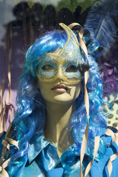 Mannequin woman in blue halloween costume — Stock Photo, Image