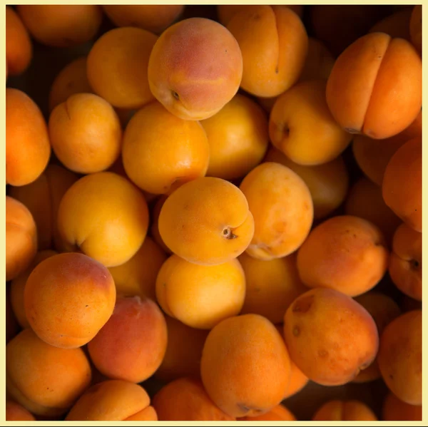 Apricot in een mand — Stockfoto